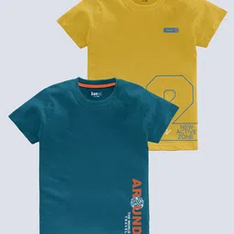 BAESD Boys Pack Of 2 Typography Printed T-shirts-image-90