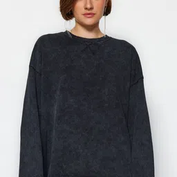 Trendyol Drop-Shoulder Sleeves Pure Cotton T-shirt-17