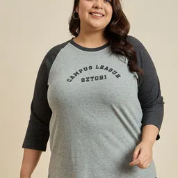 Sztori Women Typography Drop-Shoulder Sleeves Applique T-shirt-image-30