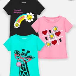 YK X Trampoline Girls 3 Printed Extended Sleeves Applique T-shirt-image-66