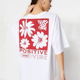 Trendyol Floral Printed Pure Cotton T-shirt-image-103