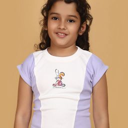 V-Mart Girls Round Neck Extended Sleeves Cotton T-shirt-picture-9