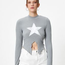 Koton Self Designed High Neck Crop Top-picture-52
