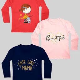 Mojua Girls Pack Of 3 Printed Bio Finish Cotton T-shirt-picture-46