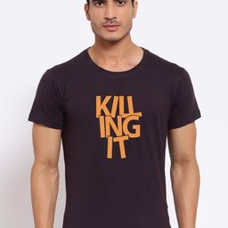 FERANOID Typography Printed Cotton Bio Finish T-shirt-image-79