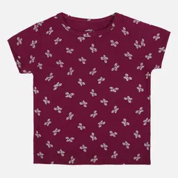 DYCA Girls Conversational Printed Round Neck Cotton T-shirt-image-43
