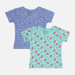 Bodycare Infants Girls Pack Of 2 Conversational Printed Cotton T-shirt-image-113