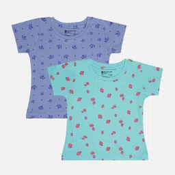 Bodycare Infants Girls Pack of 2 Conversational Printed Cotton T-shirts-image-82