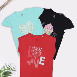 BAESD Girls 3 Printed Applique T-shirt-image-95