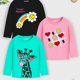 YK X Trampoline Girls 3 Printed Applique T-shirt-image-38