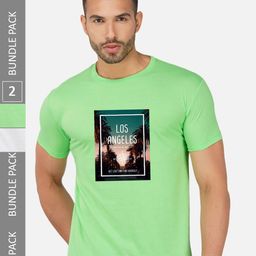 CHOZI Pack Of 2 Graphic Printed Cototn T-shirt-picture-27
