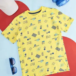 Pantaloons Junior Boys Conversational Printed Cotton T-shirt-image-77