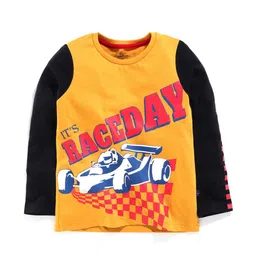 KiddoPanti Boys Round Neck Graphic Printed Cotton T-shirt-image-10