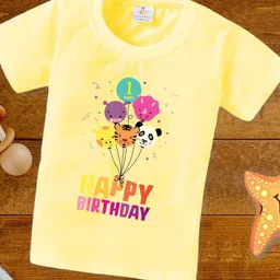 Babywish Kids Typography Printed Round Neck Cotton Relaxed Fit T-shirt-picture-14
