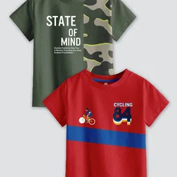 CODEZ Boys Pack Of  2 Printed Cotton Regular Fit T-shirts-picture-0