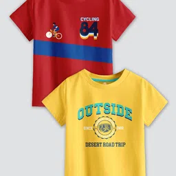 CODEZ Boys 2 Printed Cotton T-shirts-22