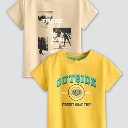CODEZ Boys Pack Of 2 Printed Cotton T-shirts-image-78