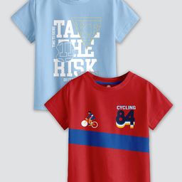 CODEZ Boys Pack Of 2 Printed Cotton T-shirts-48