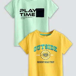 CODEZ Boys 2 Printed Cotton T-shirts-image-78