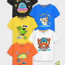 YK X Trampoline Boys 5 Printed Applique T-shirt-32