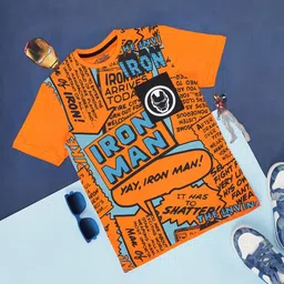 Pantaloons Junior Boys Iron Man Printed Cotton T-shirt-41