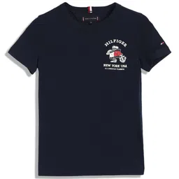 Tommy Hilfiger Boys Graphic Printed Round Neck Cotton T-shirt-image-96