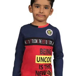 3PIN Boys Typography Printed Cotton T-shirt-image-86