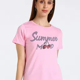 shashvi Women Pink Typography Printed T-shirt-picture-25