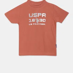 U.S. Polo Assn. Kids Boys Cotton Typography Print T-shirt-30