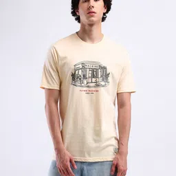 Flying Machine Men Typography Printed Applique T-shirt-image-54