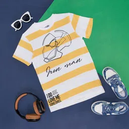 Pantaloons Junior Boys Striped Cotton T-shirt-picture-44