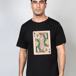 FFLIRTYGO Men Black Graphic Printed Regular T-shirt-image-12