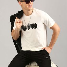 Joven Men Typography Printed Applique T-shirt-image-28
