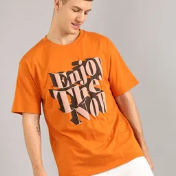 Joven Men Typography Printed Applique T-shirt-image-99