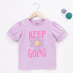Ed-a-Mamma Girls Typography Printed Embroidered Detail Cotton Top-image-89
