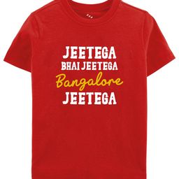 Zeezeezoo Kids Jeetega Bangalore RCB IPL Printed Pure Cotton T-shirt-image-23
