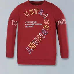 3PIN Boys Typography Printed Round Neck Cotton Regular T-shirt-image-50