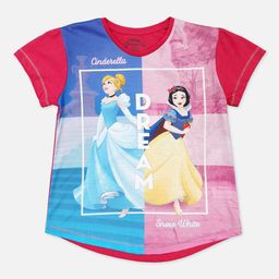 Kids Ville Girls Pink Disney Princess T-shirt-image-56