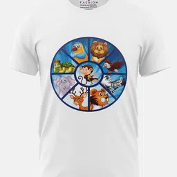 Print My Fashion Boys Animals Design Printed Cotton Casual T-shirt-77
