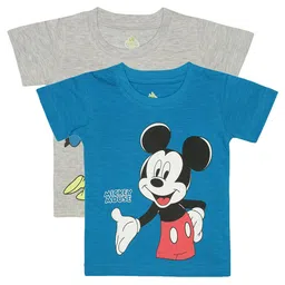 Bodycare Boys Pack of 2 Mickey Mouse Printed Cotton T-shirt-image-34