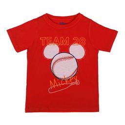 Disney by Wear Your Mind Boys Red Mickey Mouse Printed T-shirt-image-95