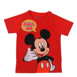 Disney by Wear Your Mind Boys Red Mickey Mouse Printed T-shirt-image-94