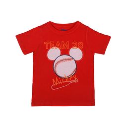 Disney by Wear Your Mind Boys Red Mickey Mouse Printed T-shirt-image-96