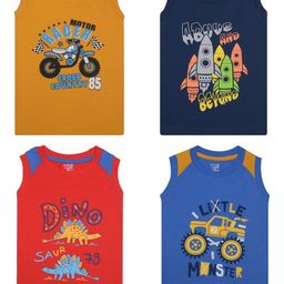 Dollar Champion Kidswear Boys 4 Printed Applique T-shirt-image-78