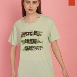 VIMAL JONNEY Women Pack Of 2 Typography Printed Drop Shoulder Sleeves Oversized T-shirts-image-67