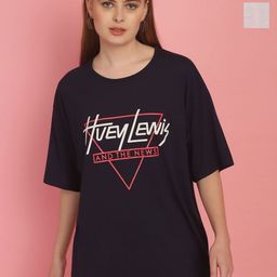 VIMAL JONNEY Women Pack Of 2 Typography Printed Drop-Shoulder Sleeves Oversized T-shirts-image-56