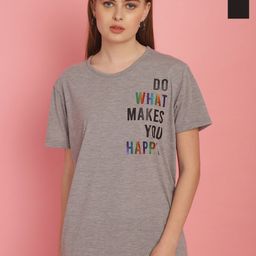 VIMAL JONNEY Women Pack Of 2 Typography Printed Round Neck T-shirts-image-6