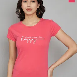 Trend Level Women Typography 2 Printed Applique T-shirt-image-63
