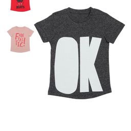 DOOR74 Pack of 3 Boys Multicoloured Typography Printed Applique T-shirt-9