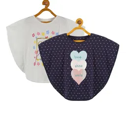 PLUM TREE Girls Pack Of 2 Graphic Printed Pure Cotton Top-image-13